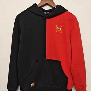 LG Men's Black and Red Hoodie